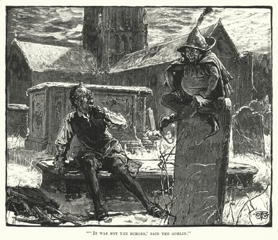 It was not the Echoes, said the Goblin (engraving) by English School