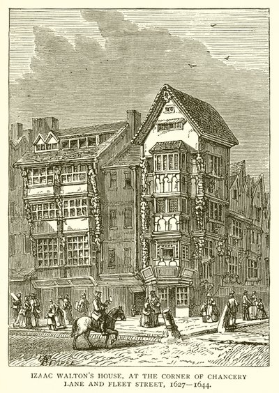 Izaac Waltons House, at the Corner of Chancery Lane and Fleet Street, 1627-1644 by English School