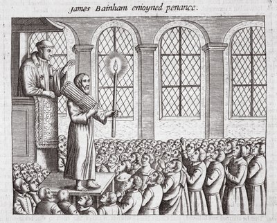James Bainham enjoined penance, illustration from Acts and Monuments by John Foxe, ninth edition, published 1684 by English School