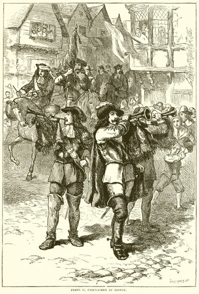 James II Proclaimed at Boston by English School