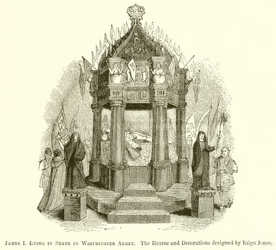 James I Lying in State Westminster Abbey by English School