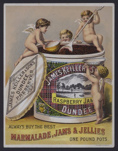 James Keller & Sons Dundee marmalade, advertisement by English School
