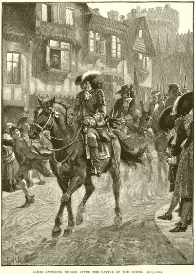 James Entering Dublin after the Battle of the Boyne by English School