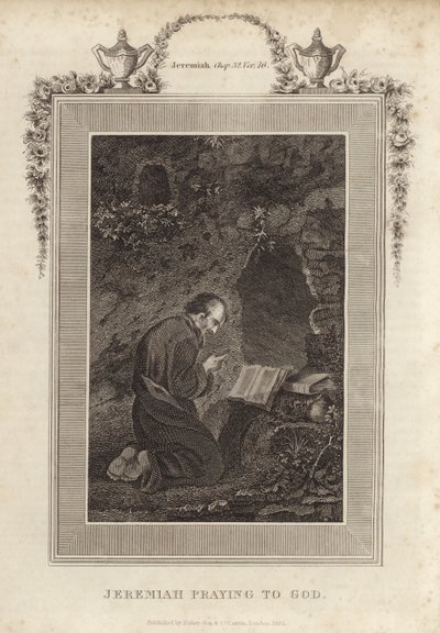 Jeremiah Praying to God by English School