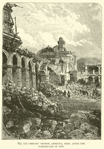 Jesuits Church, Arequipa, Peru, after the Earthquake of 1868 by English School