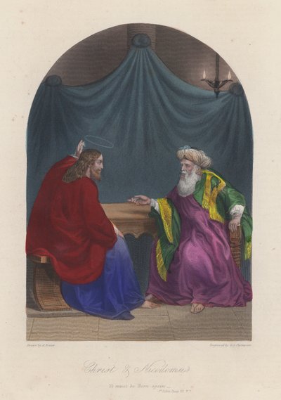 Jesus Christ and Nicodemus by English School