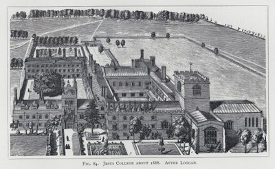 Jesus College about 1688, after Loggan by English School