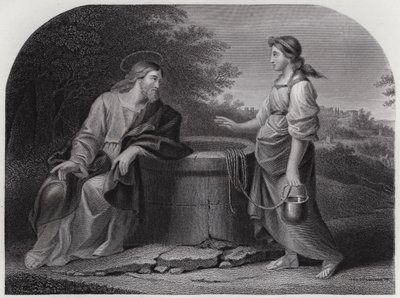 Jesus and the Samaritan by English School