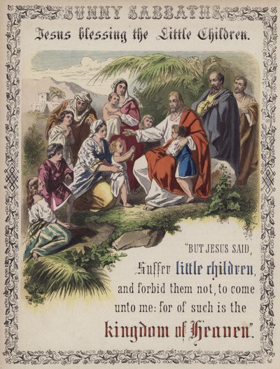 Jesus Blessing the Little Children by English School