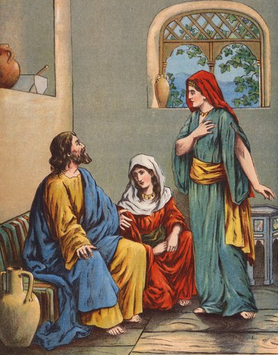Jesus in the House of Martha and Mary by English School