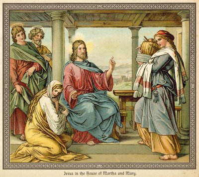Jesus in the House of Martha and Mary by English School