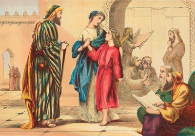 Jesus Leaving the Temple by English School