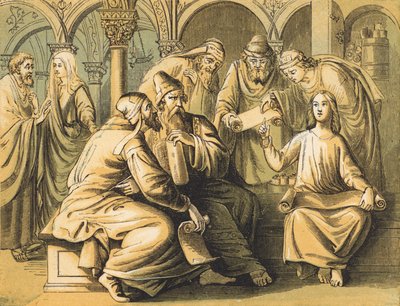 Jesus with the Doctors by English School