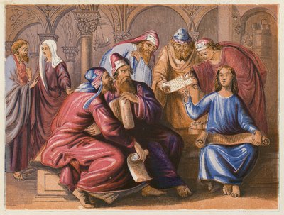 Jesus with the Doctors by English School