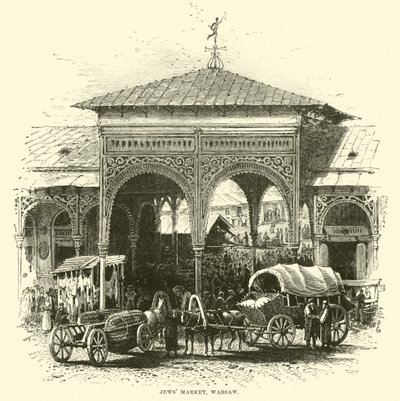 Jews Market, Warsaw by English School