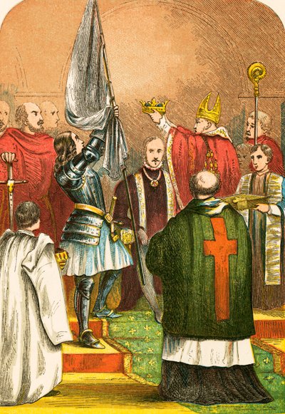 Joan of Arc at the Coronation of Charles of France by English School