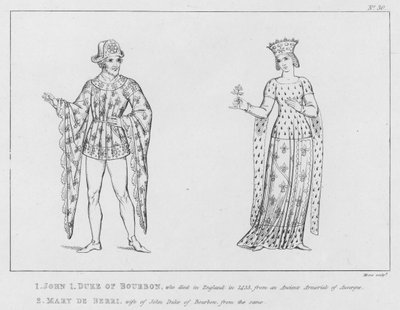 John I, Duke of Bourbon, Mary de Berri by English School