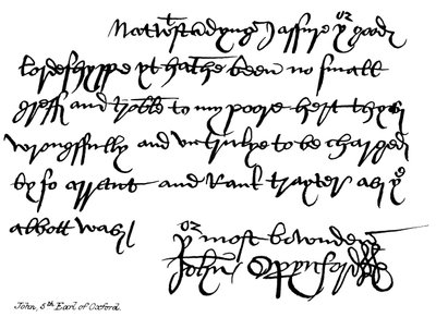 John, 5th Earl of Oxford by English School