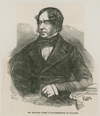 John Braham, singer; from a daguerreotype by Claudet by English School