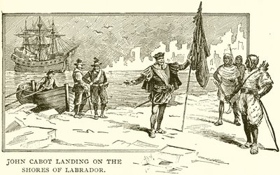 John Cabot Landing on the Shores of Labrador by English School