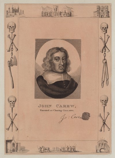 John Carew, executed at Charing Cross, 1660 by English School