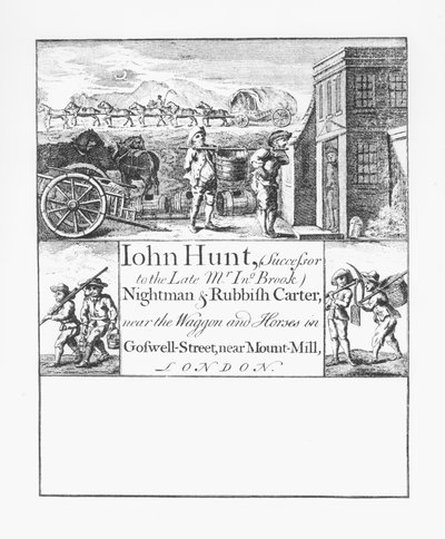 John Hunt, Nightman and Rubbish Carter, near the Wagon and Horses in Goswell Street, near Mount Mill, London by English School