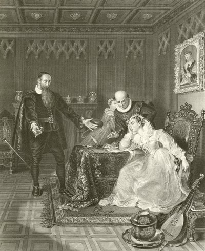 John Knox Admonishing Mary, Queen of Scots by English School