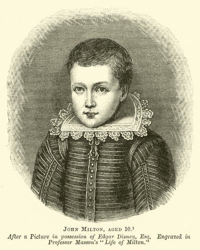 John Milton, Aged 10 by English School
