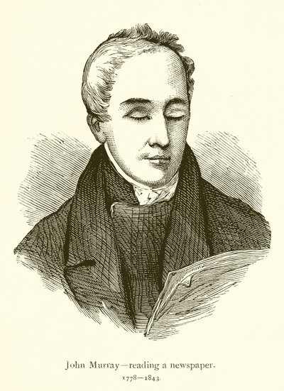John Murray, reading a newspaper by English School
