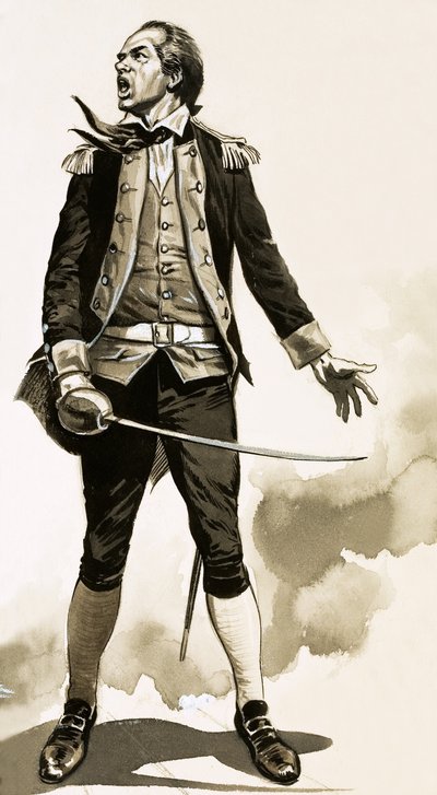 John Paul Jones, hero of the American War of Independence by English School