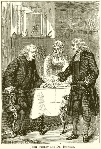 John Wesley and Dr. Johnson by English School