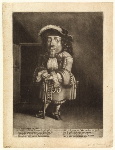 John Worrenberg, the Swiss Dwarf by English School