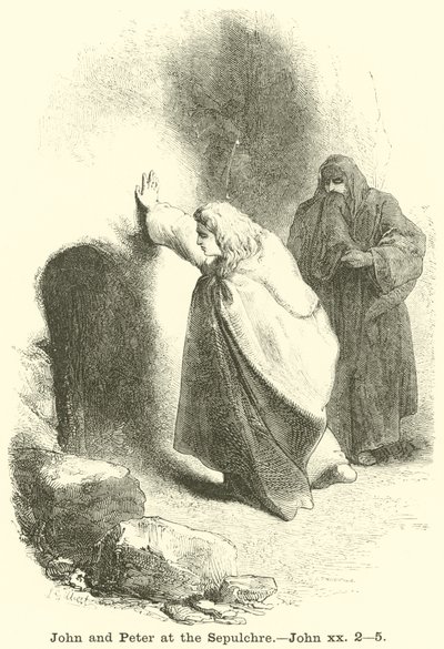 John and Peter at the Sepulchre by English School