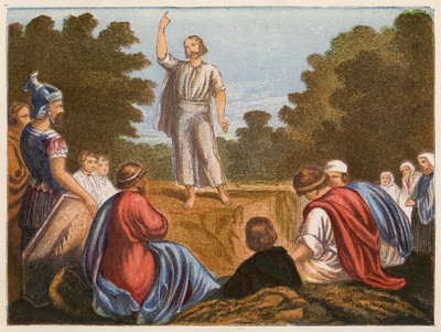 John the Baptist preaching by English School