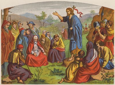 John the Baptist preaching in the wilderness of Judea by English School