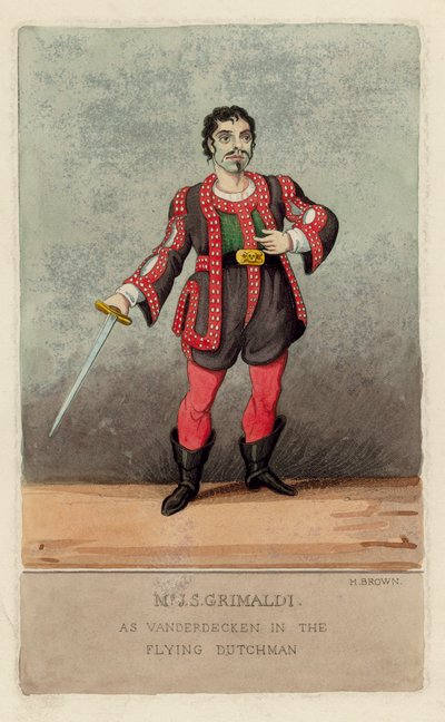Joseph Grimaldi as Vanderdecken in The Flying Dutchman by English School