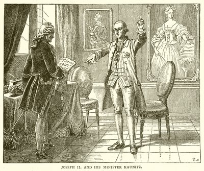 Joseph II and his Minister Kaunitz by English School