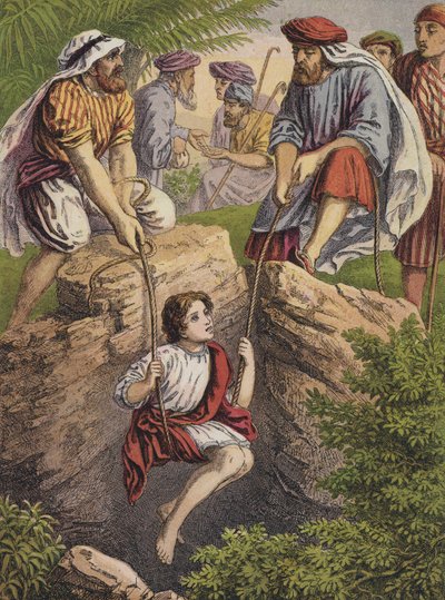 Joseph being sold by his brothers by English School
