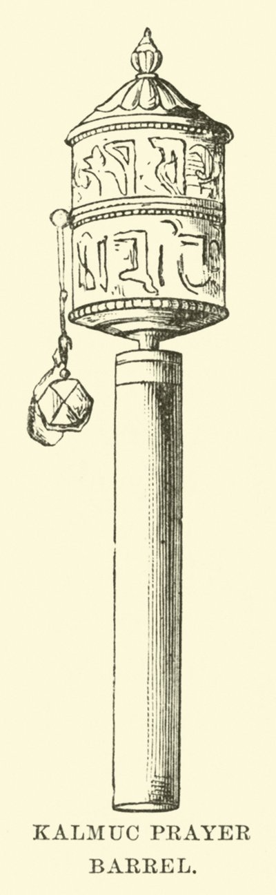 Kalmuc Prayer Barrel by English School