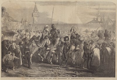 Kara Fatima Hanoun, with her Kurd Cavalcade, at Constantinople by English School