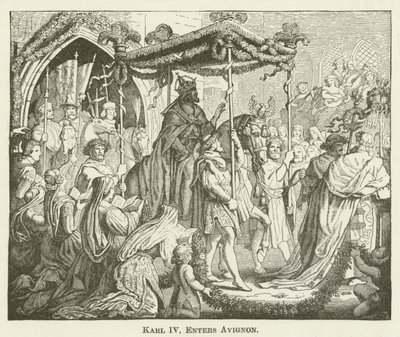 Charles IV Enters Avignon by English School