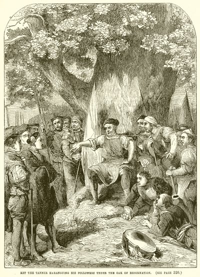 Ket the Tanner Haranguing His Followers Under the Oak of Reformation by English School
