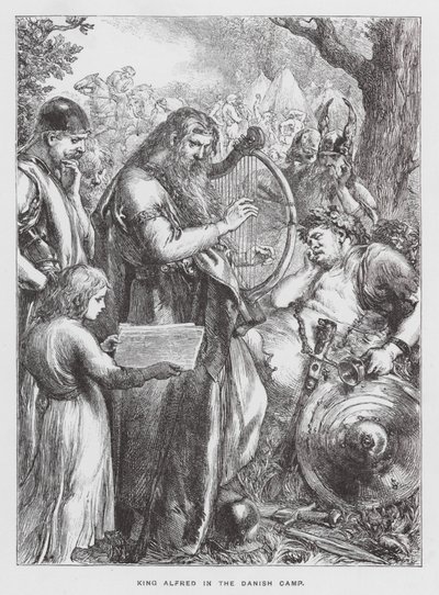 King Alfred in the Danish Camp by English School