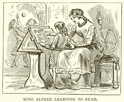 King Alfred learning to Read by English School
