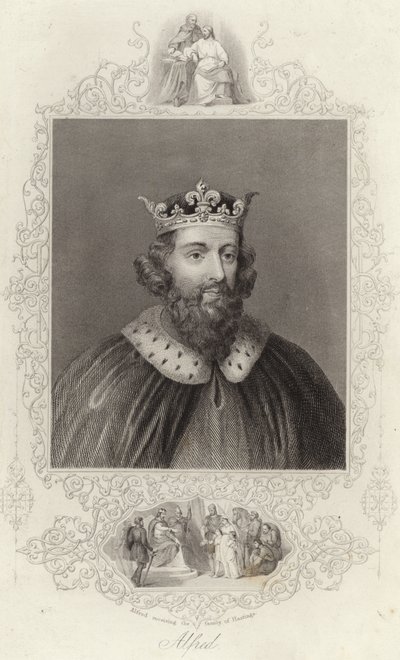 King Alfred Receiving the Family of Hastings by English School