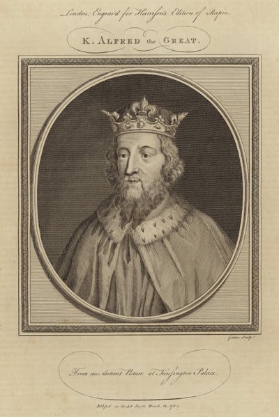King Alfred the Great by English School