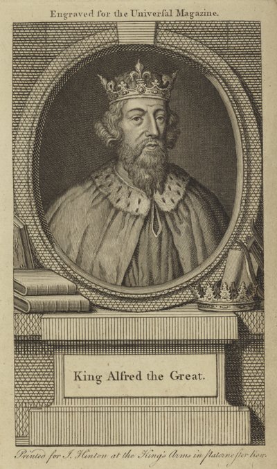 King Alfred the Great by English School