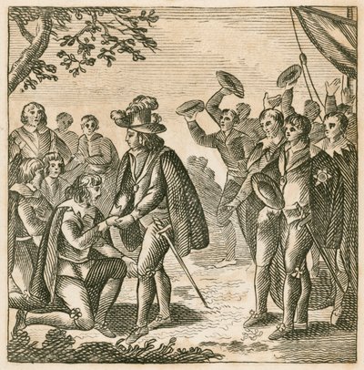 King Charles II and the Restoration of the monarchy by English School