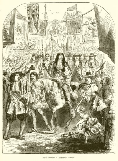 King Charles II Entering London by English School