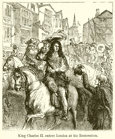 King Charles II Enters London at His Restoration by English School